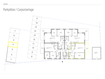 #IMMOTIONAL MODERNE ERDGESCHOSS WOHNUNG IN BAD BEDERKESA - GRUNDRISS ERDGECHOSS UND PARKPLÄTZE